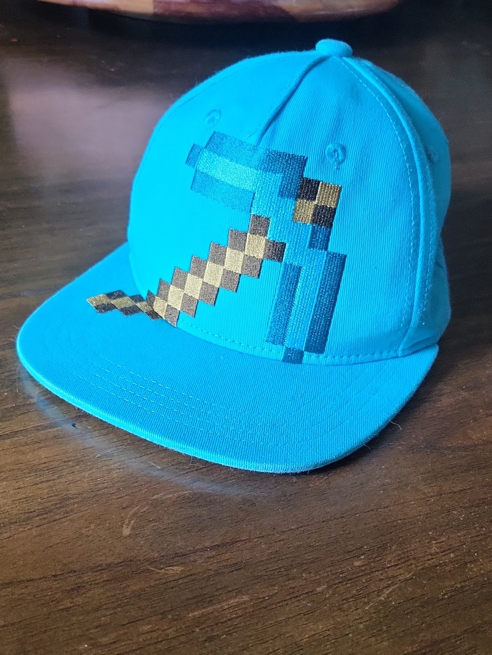 Kids Blue Minecraft Pickaxe Hat